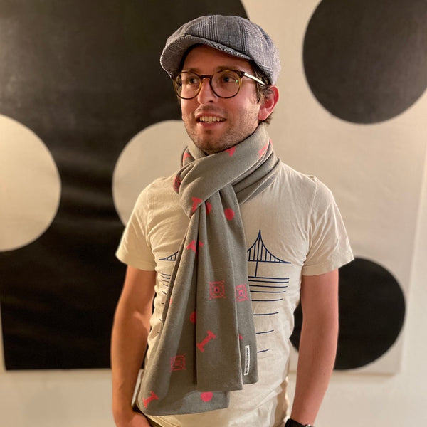 Aibo Full Sized Scarf: 8 Bit "Favorite Things" Pattern